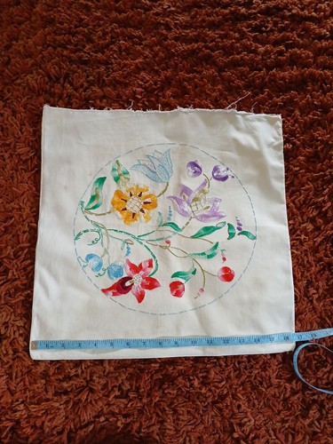 Vintage embroidered cushion - vintage,