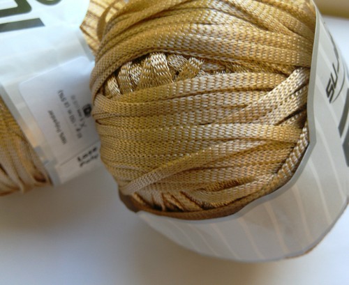 83g ribbon yarn beige - 2, yarn.
