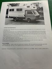Volkswagen VW LT Telehandler & Camper Sales Info Brochure Frameable In Dutch
