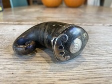 18th Century Scottish Horn Snuff Mull With Silver Mounts.