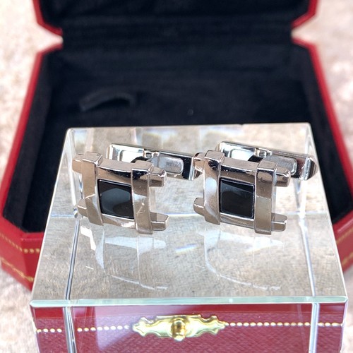 Cartier cufflinks rare black - cufflinks,