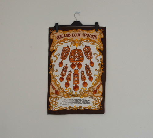 Vintage tea towel welsh love - tea,