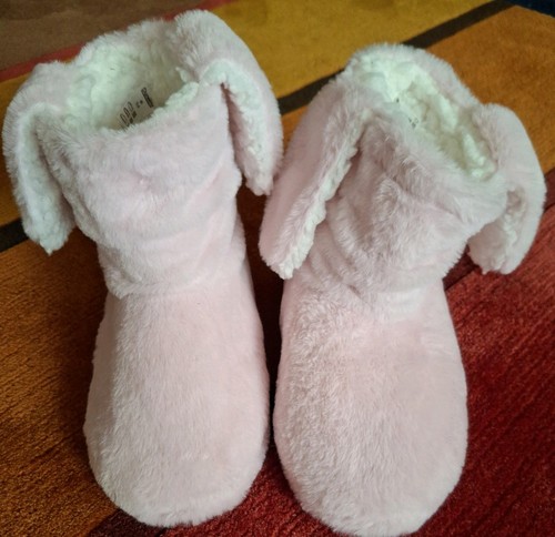 Dunelm pink bunny ear booties - bunny,