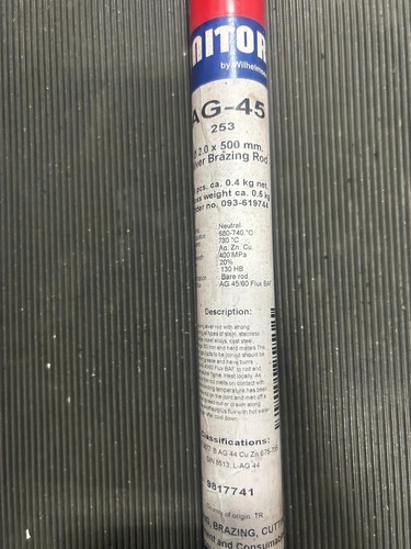 Silver brazing rod - rod, ag-45