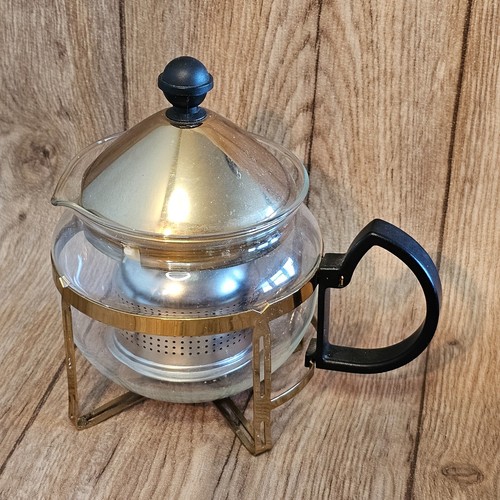 Vintage glass teapot with - vintage,