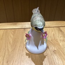 Peter Barrett Porcelain Bird Bell Ornament Franklin Mint 'The Yellowthroat' Mint