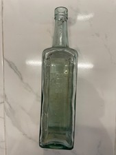 vintage glass bottle collectors flag sauce rustic barn find 