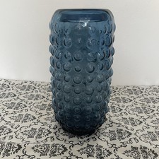 Rare Cobalt Blue Hobnail Design Vase 28cm Tall | Ideal Decorative Piece