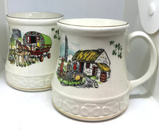 2 x Vintage Carrigaline Mugs 4" x 5" Made in Cork Ireland