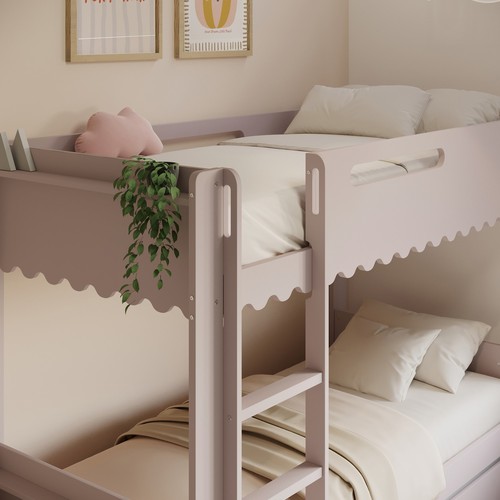 Pink scalloped triple sleeper - triple,