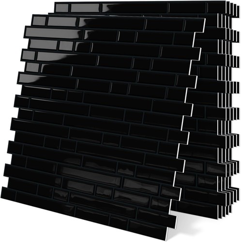 Black peel and stick wall - black, on
