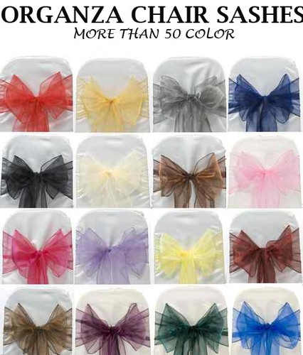 Pack organza chair cover - 25,