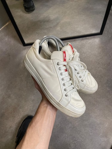 Prada white leather - prada, low