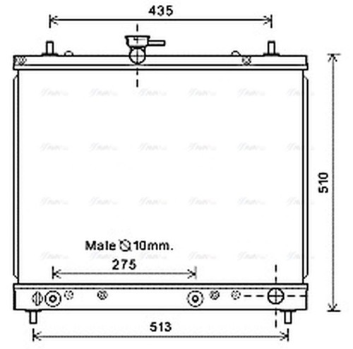 Ava coolant radiator - radiator, du2069