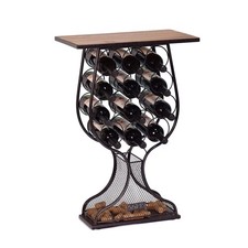 Wine Rack Table Antique Black