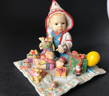 Vintage BABY'S FIRST CHRISTMAS Figurine by Christine Haworth Leonardo Collection