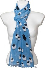 SHEEP PRINT SCARF white &