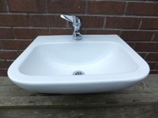 Armitage Shanks Wall Mounted Basin Sink Bathroom Cloakroom inc Rada Thermotap-3