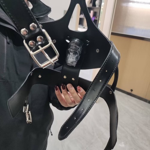 Leather gimp mask bondage - pu,