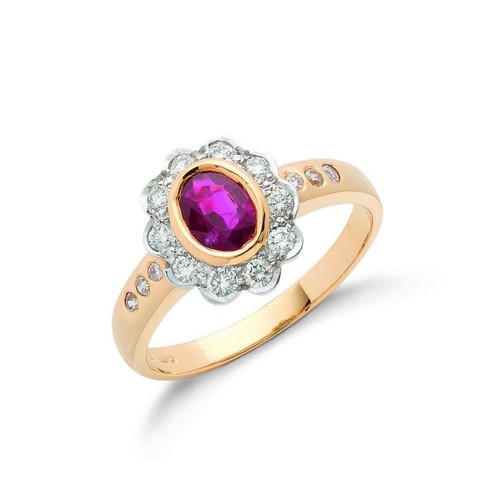 18ct yellow gold - gold, ruby