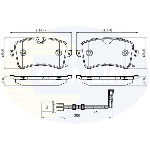 Brake pads set for audi - brake, a7