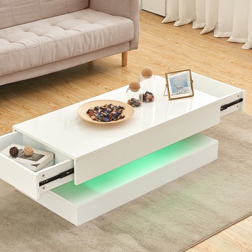 White high gloss coffee - high, table