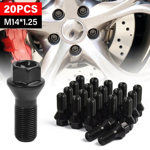 20pcs black wheel - black, bolts