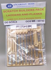 Ancorton Models Ladders and Planks OO Gauge Pack of 25 wooden pieces (w)