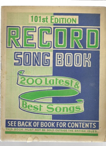 Record song book - record, edition