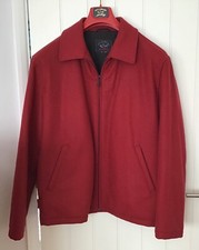 Mens Red Paul & Shark Yachting wool zip up jacket large