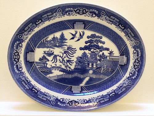 Antique blue white china - antique,