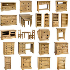 Corona Solid Mexican Pine Bedroom Living Dining Room Rustic Waxed Furniture