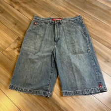 ECKO UNLTD Men's Bleachers Short Denim Foundry Jeans Size 34 Blue Bin J-41