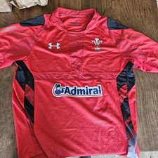 WALES RUGBY UNION 2013-2014 home shirt Jersey UNDER ARMOUR Cymru adult SIZE L