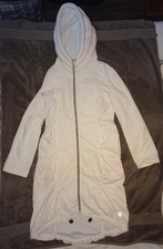 Cyberdog white moon coat with hood, size S, goth, cyber, rave, clubbing