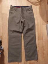 Mens Green Fat Face 100% Cotton Heavy Chino Trousers. Size 32R. New.