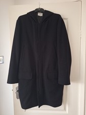 Duffer Of St George Vintage rare mod style black wool hooded coat  Large. VGC