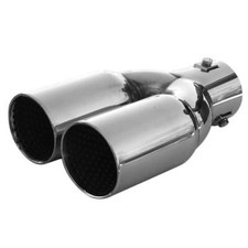 Twin Exhaust Tip Trim Pipe Tail Muffler Chrome For Ford Ka Mondeo S-Max Tourneo
