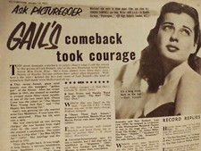Sk123 Ephemera 1957 Film Article Gail Russell Bb43