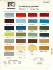 1972 FORD MUSTANG MAVERICK PINTO TORINO RANCHERO PAINT CHIPS R-M