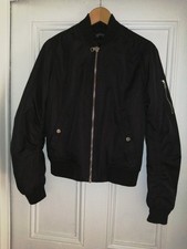 Topshop Black Bomber Jacket UK