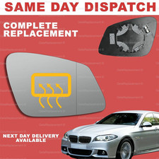 BMW 5 Series F10 F11 10-16 wing mirror glass Right Driver heated Wide Angle