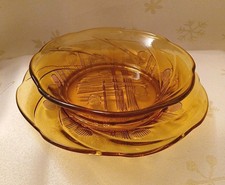 Art Deco Amber Glass