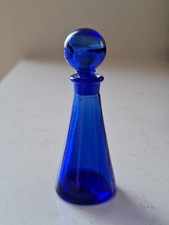Miniature Blue Glass Decanter