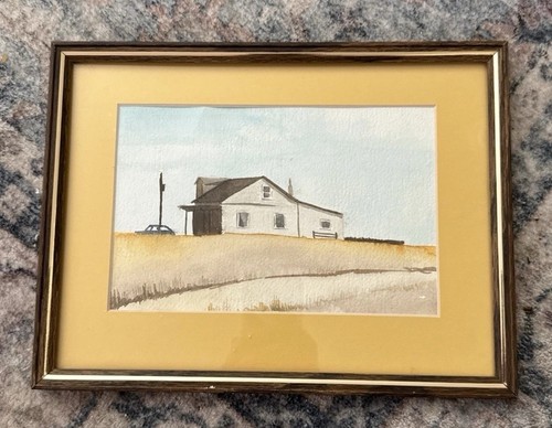 Watercolour farmhouse prairie - watercolour,