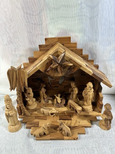 Large nativity scene stable - nativity, w/