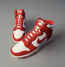 Nike Dunk HI Retro Championship White Red UK 9.5 EUR 44.5 Worn Once Only