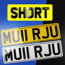 Short Number Plates Pair Replacement - Road Legal Premium Narrow Car 2D 3D 4D