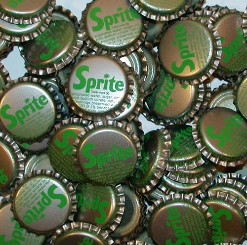Soda pop bottle caps - lot, 12