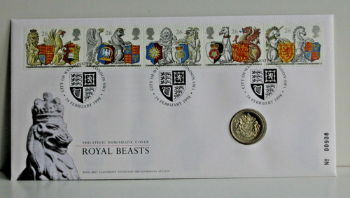 1998 royal beast 1 coin - beast, £1
